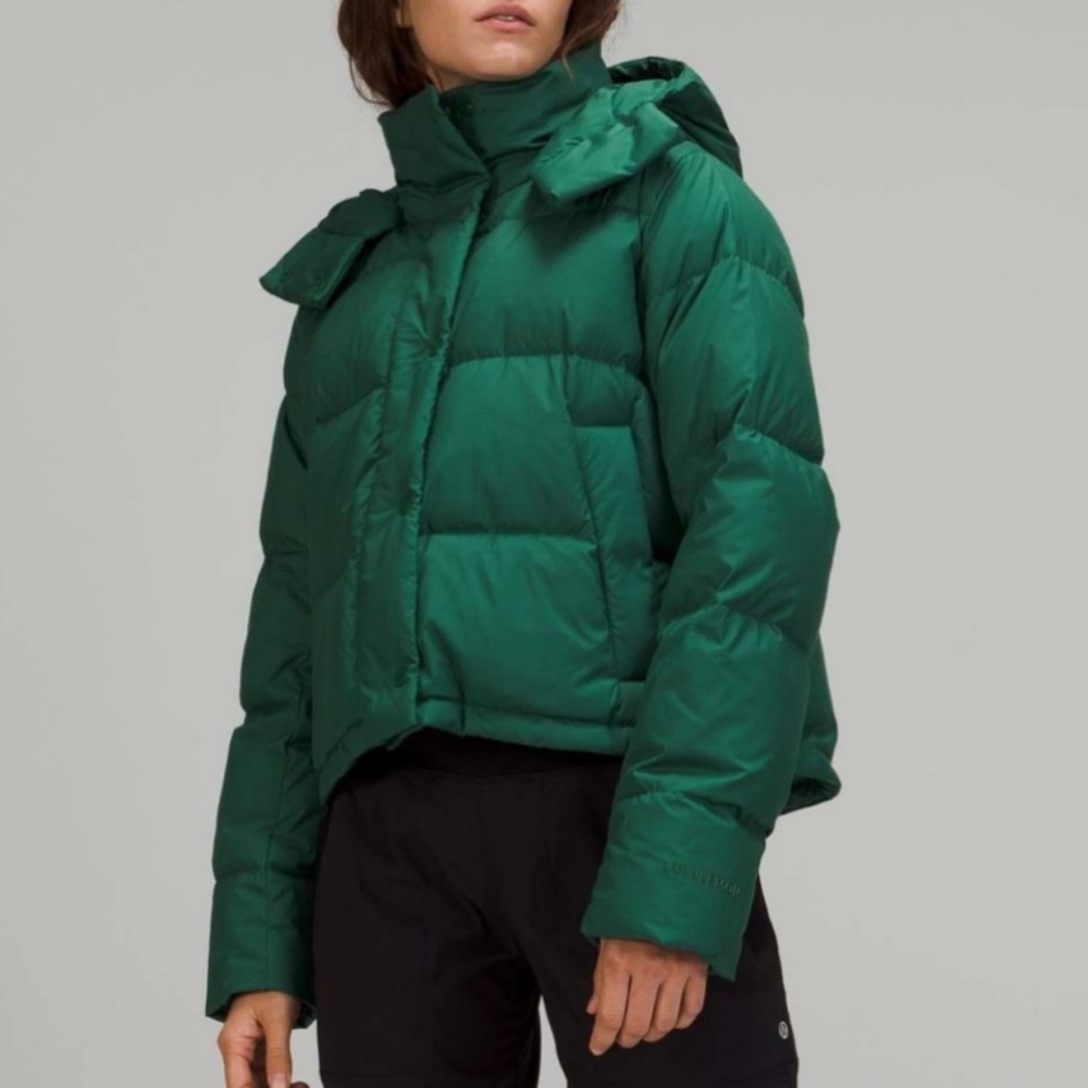 Lululemon Everglade Green Wunder Puff Jacket